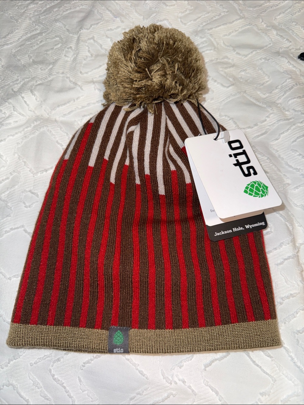 NWT Stio mens  Pom Beanie ElK Shadow